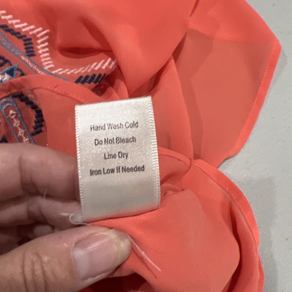 Blue pepper blouse Kaftan Women Small Coral Blue Tribal Southwestern‎ - Picture 12 of 13